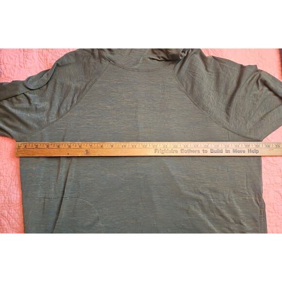 prAna Long Sleeve Pulliver Active Sweater Womens Turtleneck Large Green W/Pocket - Picture 4 of 7